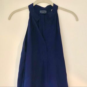 Scoop vintage silk blue top!